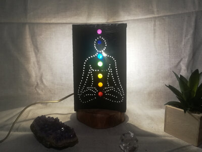 Ardoise éclairée ' homme chakra'-petit modèle