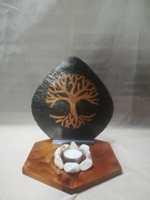 Bougeoir zen arbre de vie - bronze