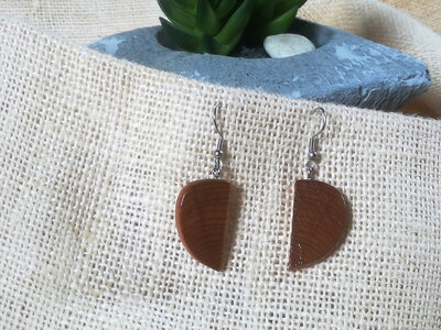 Boucles d'oreilles en bois de if
