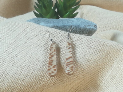Boucles d'oreilles en bois de hêtre