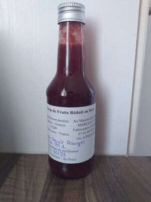 Sirop de fruits rouges allégé en sucre
