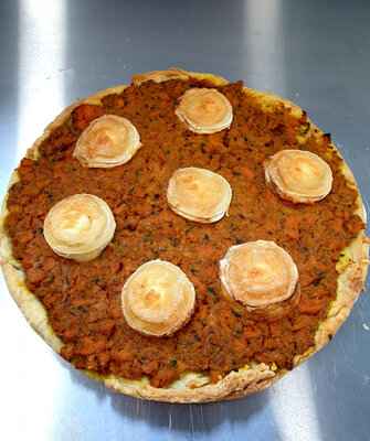 Tarte carotte chèvre 4/6 parts