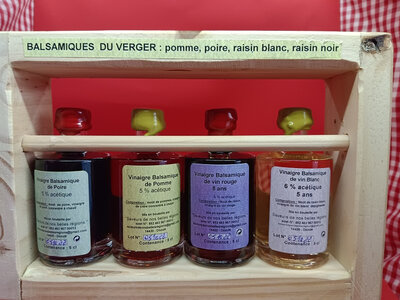 Coffret cadeau bois 'balsamiques du verger'