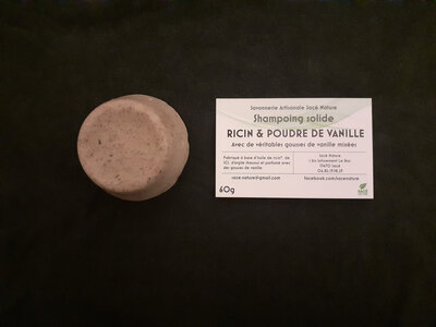 Shampoing solide ricin & poudre de vanille