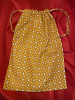 Sac à vrac-jaune à motif-35cmx25cm
