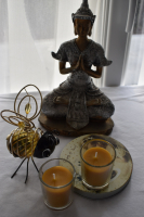 Lot de 2 bougies en verre transparentes