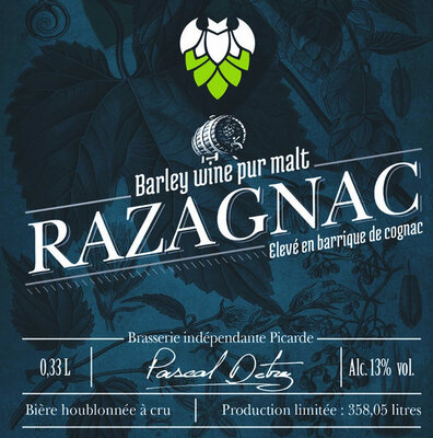 Razagnac, bw élevé en barrique de cognac 13%