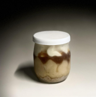 Verrine pomme vanille/ sablé breton / caramel