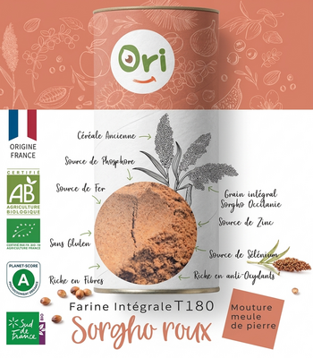 Sorgho roux farine intégrale (bio & sg)