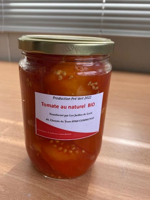 Tomate au naturel bio