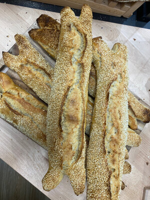 Lot de 5 baguettes sesame