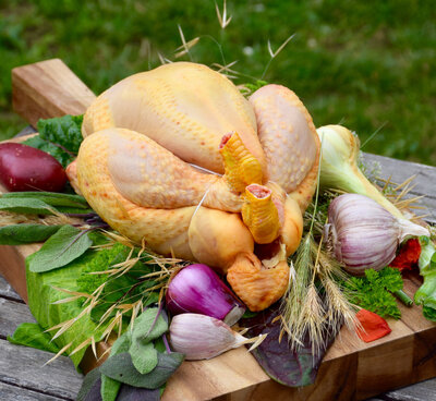 Poulet bio moyen en morceaux ferme orée milly