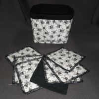 Panier + lingette démaquillante tete de mort