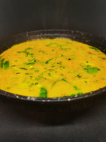 Soupe curry coco et crevettes