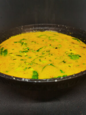 Soupe curry coco et poulet