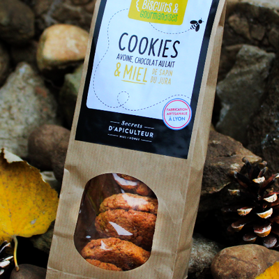Cookies avoine chocolat au lait et miel sapin