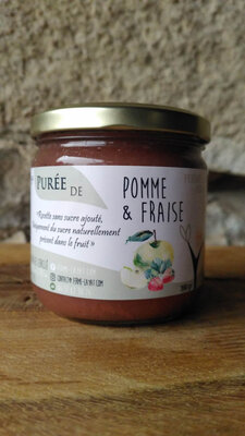 Purée de pomme et fraise sans sucre