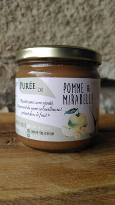 Purée de pomme et mirabelle sans sucre