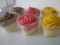 Boîte de 2verrines caramel beurre salé/ poire