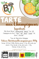 Tarte aux champignons 4/5 personnes