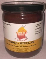 Purée de fruit-pomme/myrtille- 220g