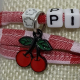 Bracelet 'pin'up' rouge/blanc - image 3