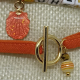 Bracelet 'bohème' orange - image 2