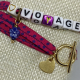 Bracelet 'voyage' rose/bleu - image 2