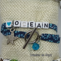 Bracelet 'océan' marine/turquoise