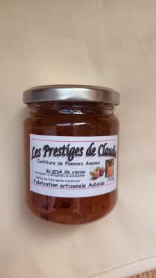 Confiture de pommes ananas au grué  de cacao