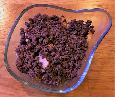 Crumble poires chocolat