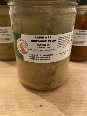 Lapin à la moutarde et au ratafia