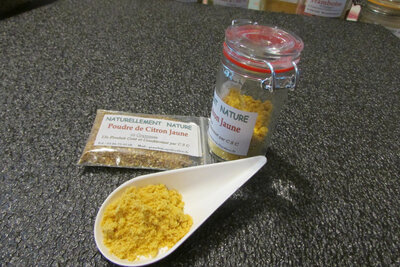 Poudre de citron jaune