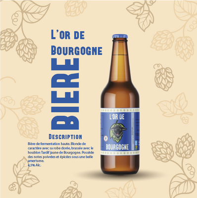 Bière blonde 'l'or de bourgogne' 75cl