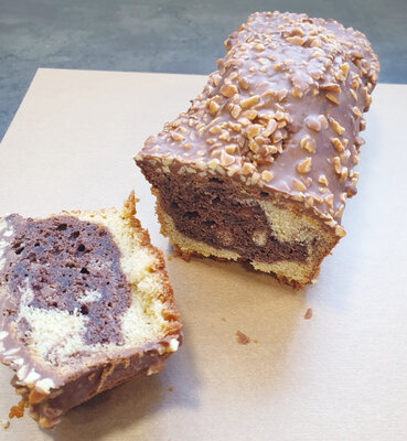 Cake marbré glaçage rocher