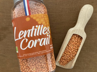 Lentilles corail biologique