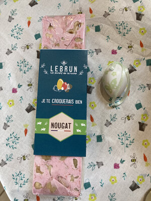 Trio de nougats nature caramel rose pâques