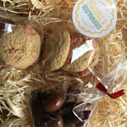 Nids de pâques : cookies pralines et chocolat