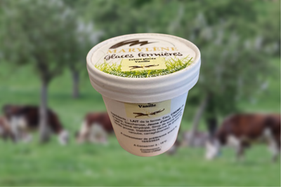 Crème glacée vanille petit pot