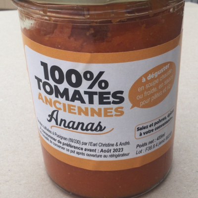 Coulis de tomates anciennes ananas