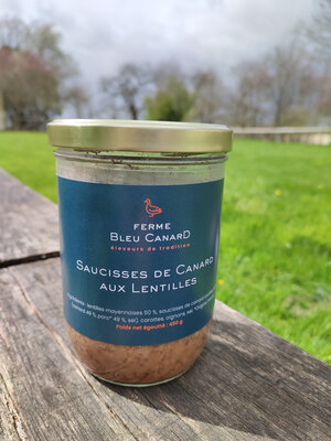 Saucisses de canard aux lentilles 450g