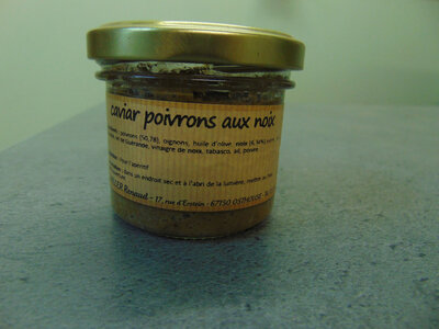 Caviar poivrons aux noix