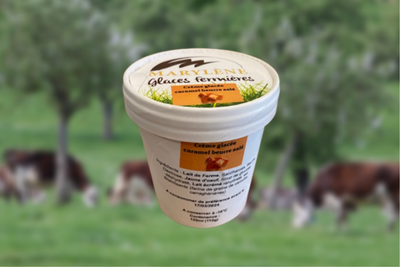 Crème glacée caramel petit pot