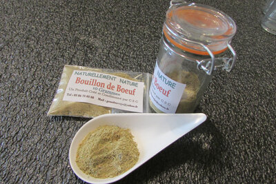 Poudre pour bouillon de boeuf