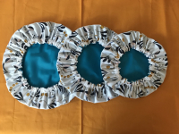 Charlottes lot de 3- tissu imprimé fond blanc