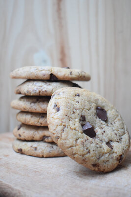Cookies chocolat noir fleur de sel