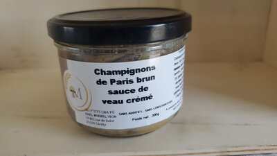 Champignons de paris brun sauce de veau crémé