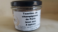 Toastine de champignons de paris aux 4 épices