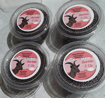 4 crèmes dessert chocolat au lait de chèvre