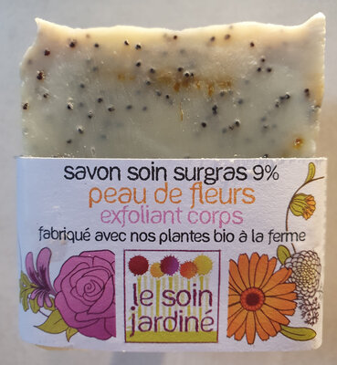 Savon exfoliant corps peau de fleurs
